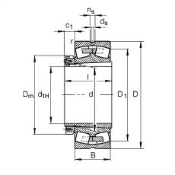 Bearing 22260-K-MB + H3160 FAG