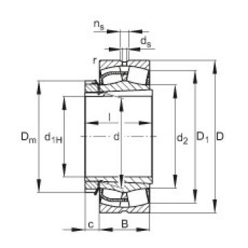 Bearing 23044-E1-K + H3044X FAG