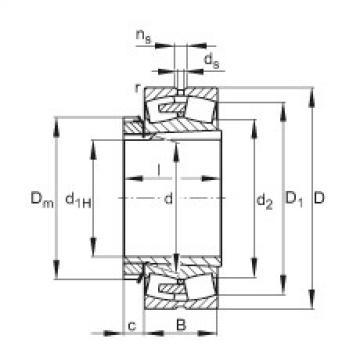 Bearing 23180-E1A-K-MB1 + H3180-HG FAG