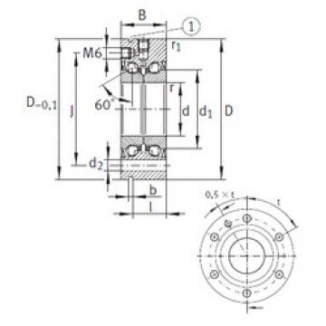 Bearing ZKLF1762-2RS INA