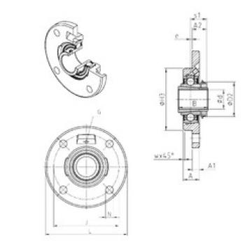 Bearing UKFCE206H SNR